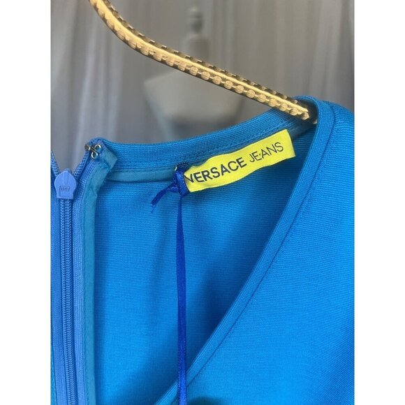 Versace Jeans Couture Dress NEW Mica Ladies Size 42 / 6 US Gold Chain Versace - Picture 10 of 13